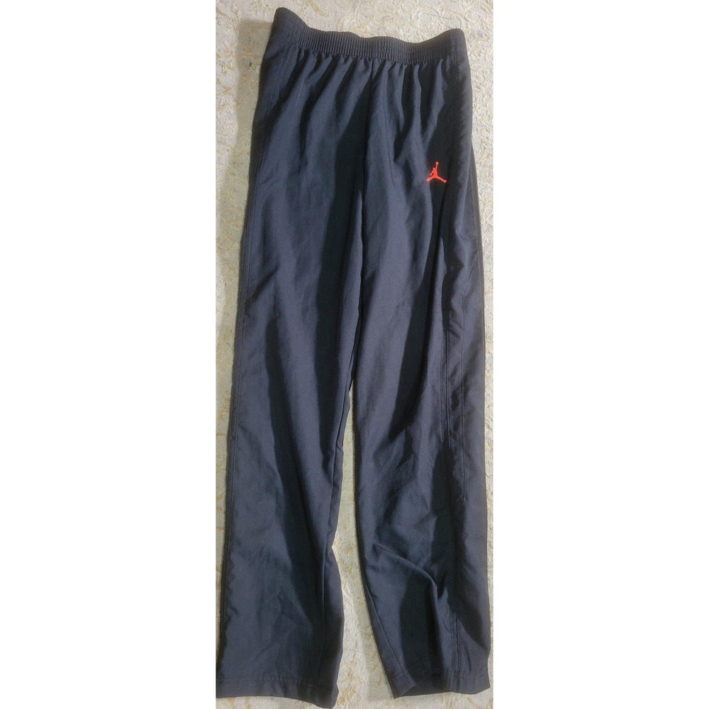 Jordan Black tear away Athletic track Pants Jumpman Logo Snap Sz XL